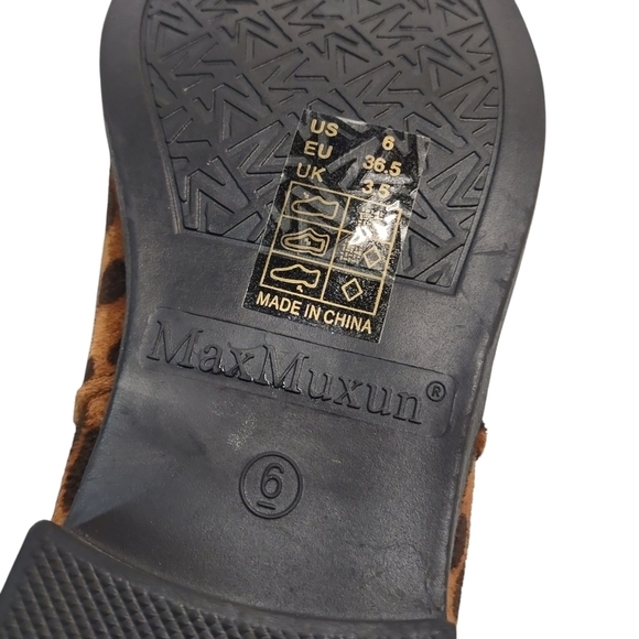 MaxMuxun Boots Women's Leopard Print Faux Suede Boots Size 6 NWOT - Picture 7 of 8